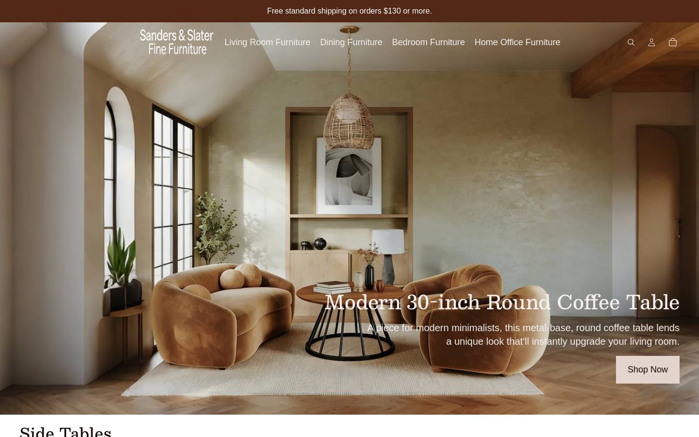 sandersslater.com homepage screenshot