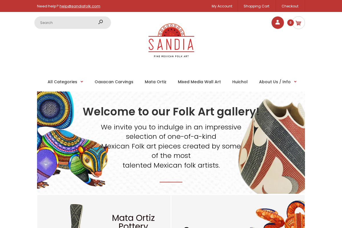 Sandia Folk homepage screenshot