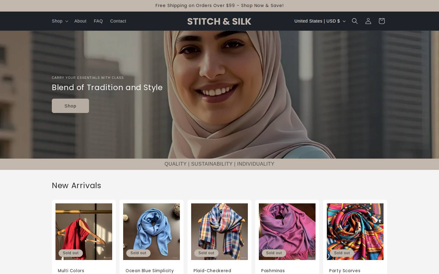 sandicollection.com homepage screenshot