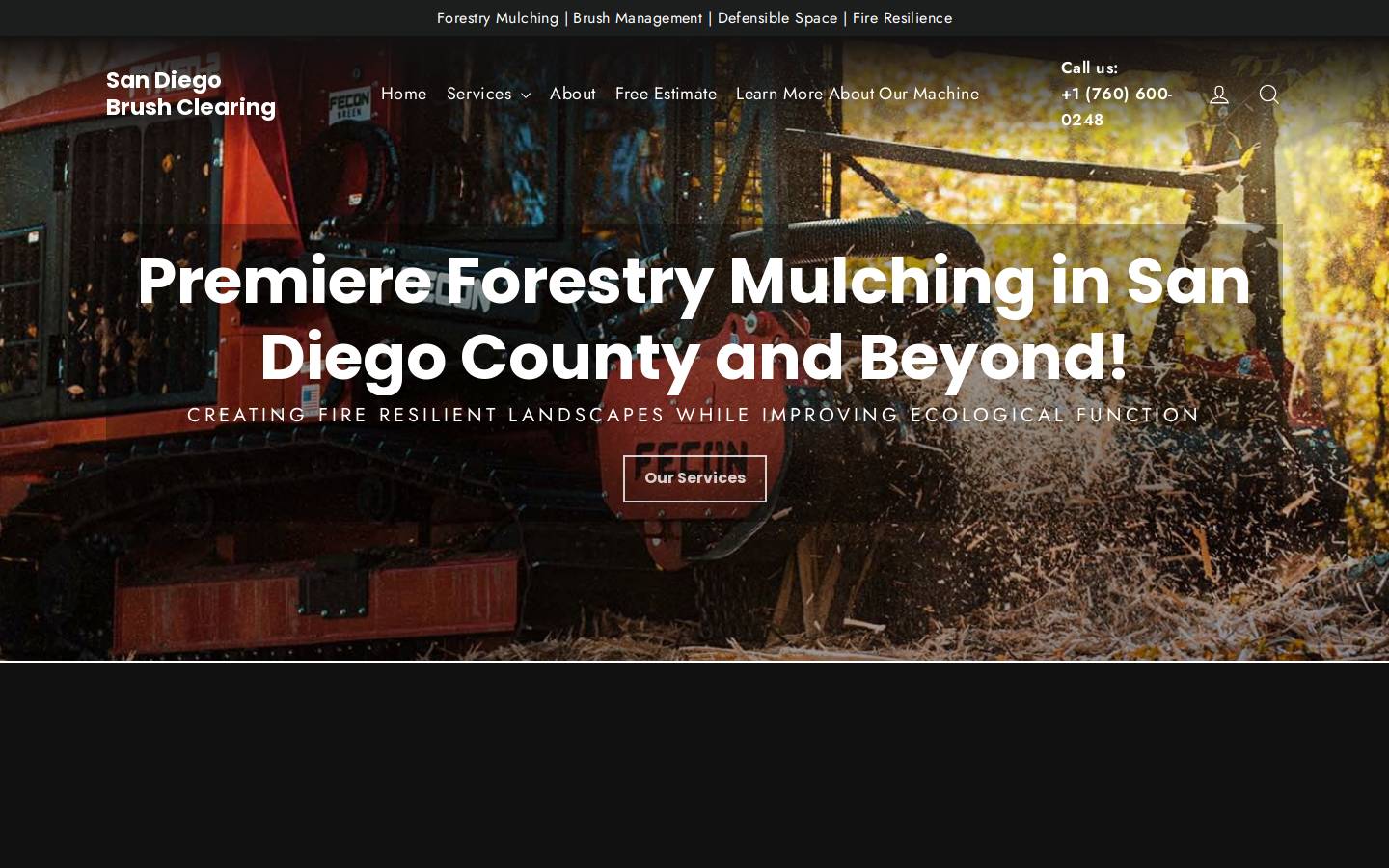 sandiegobrushclearing.com homepage screenshot