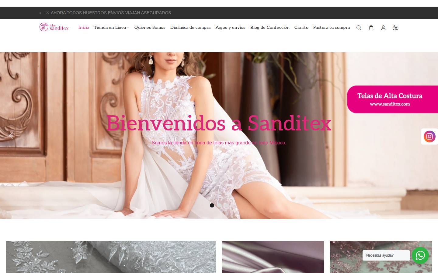 sanditex.com homepage screenshot