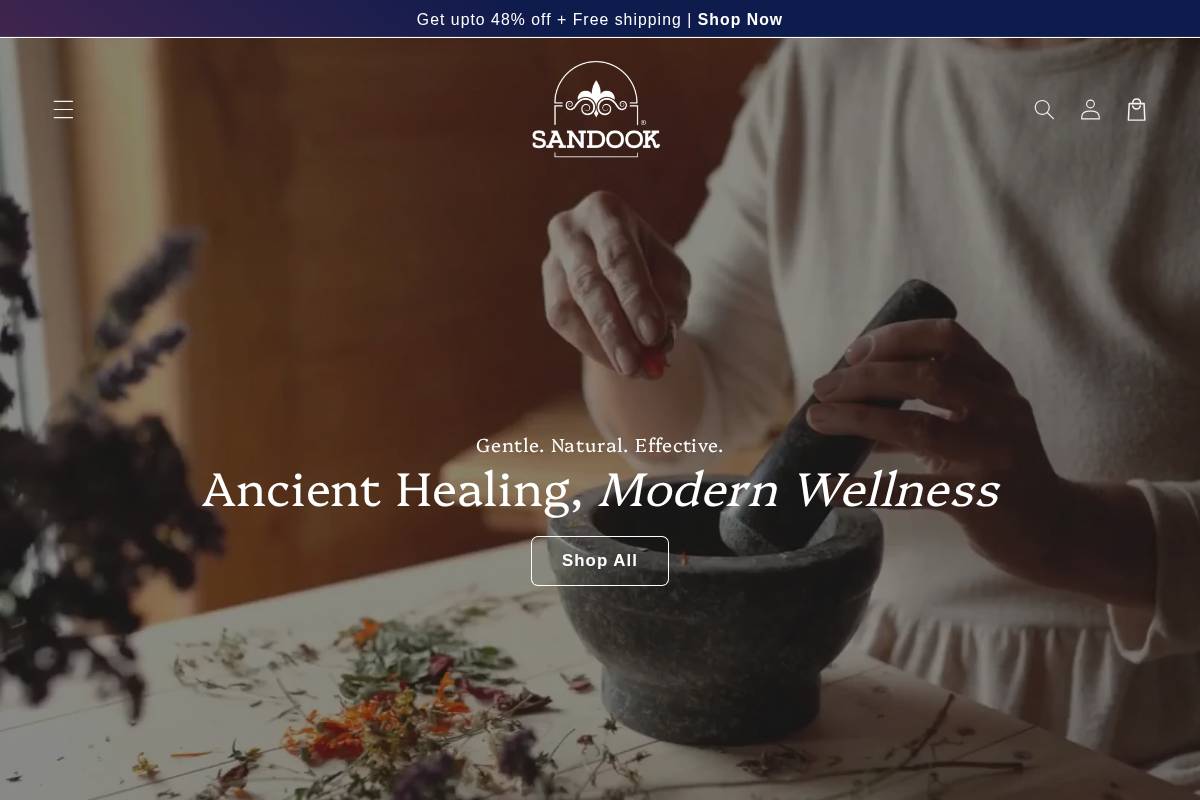 sandooksutras.com homepage screenshot