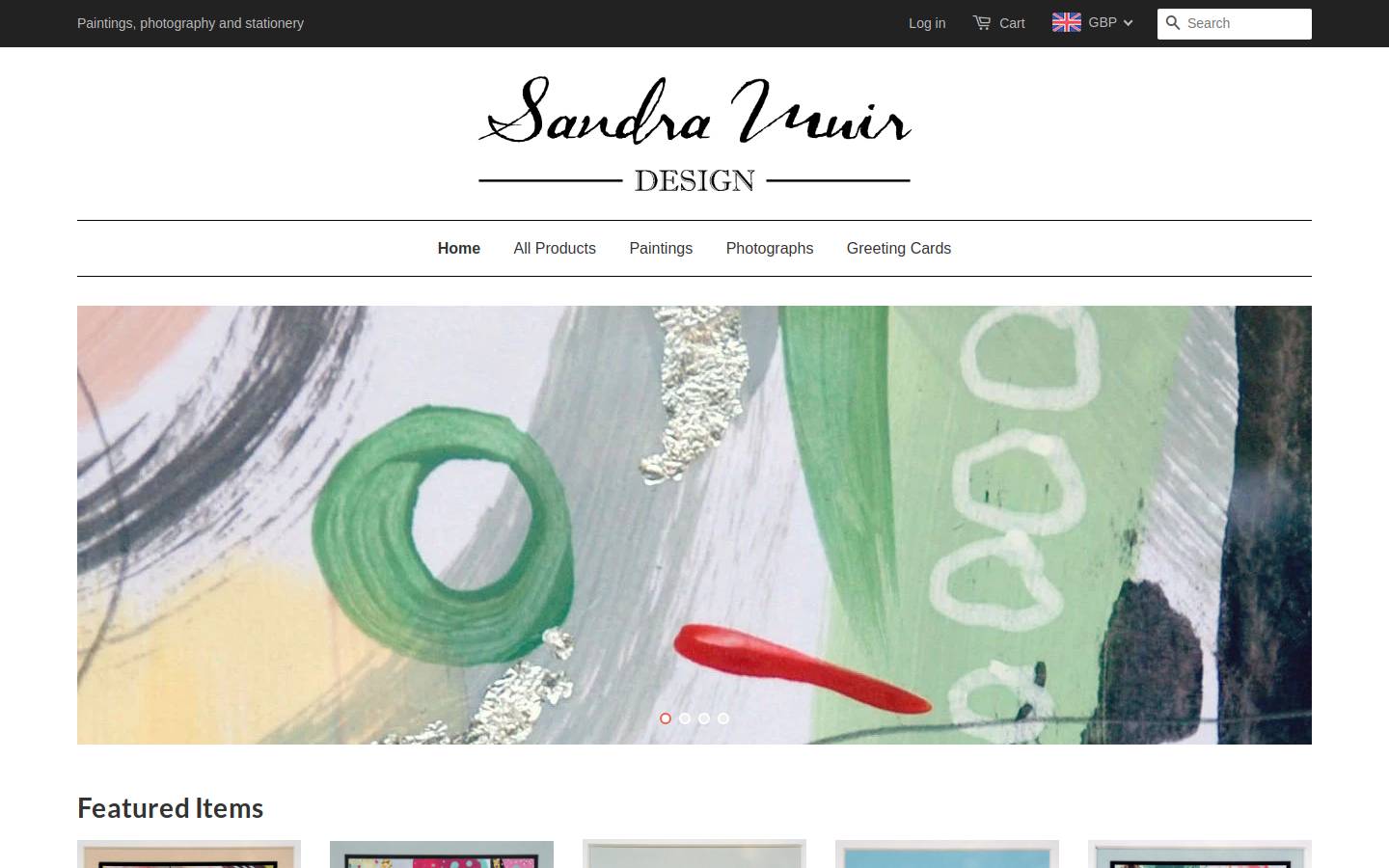 sandramuir.design homepage screenshot