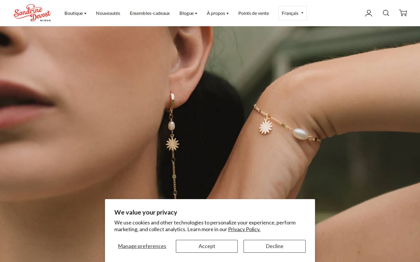 sandrinedevost.com homepage screenshot