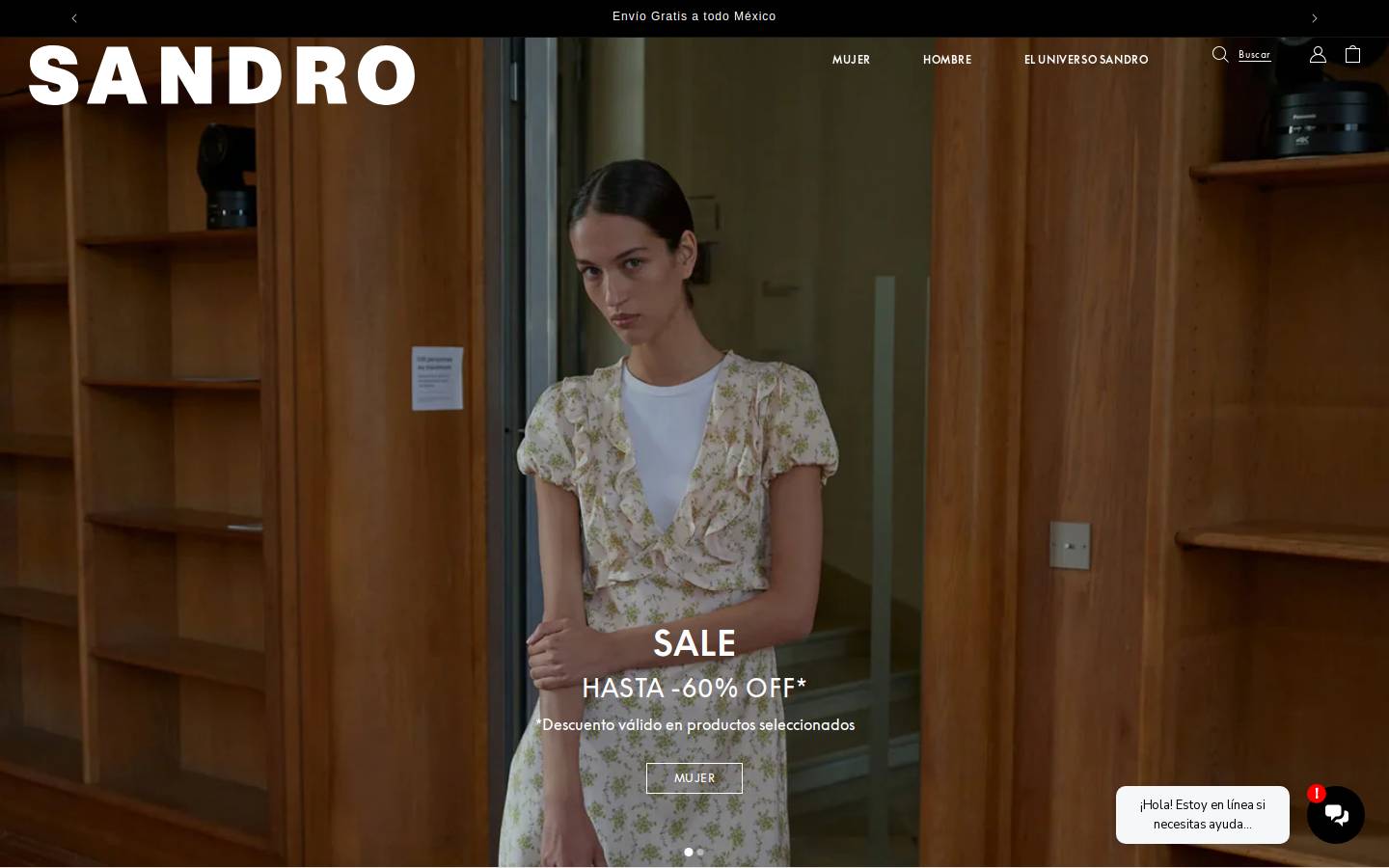 SANDRO homepage screenshot