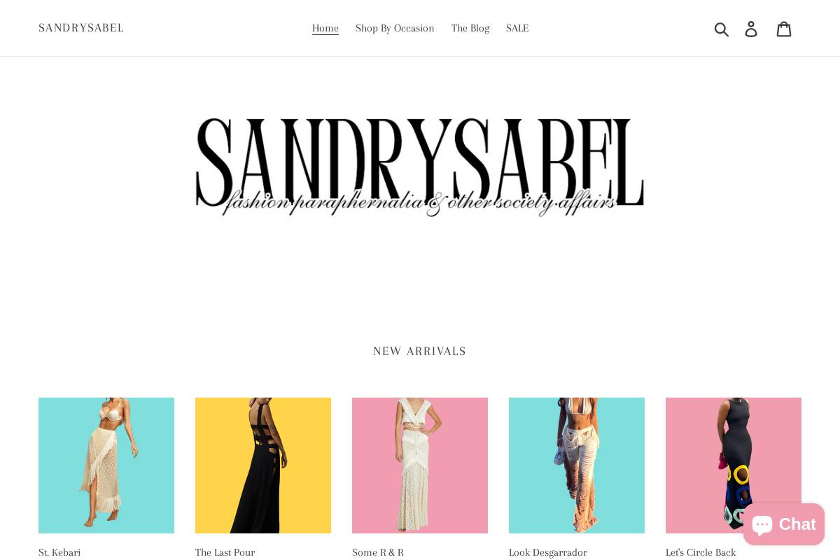 sandrysabel.com homepage screenshot