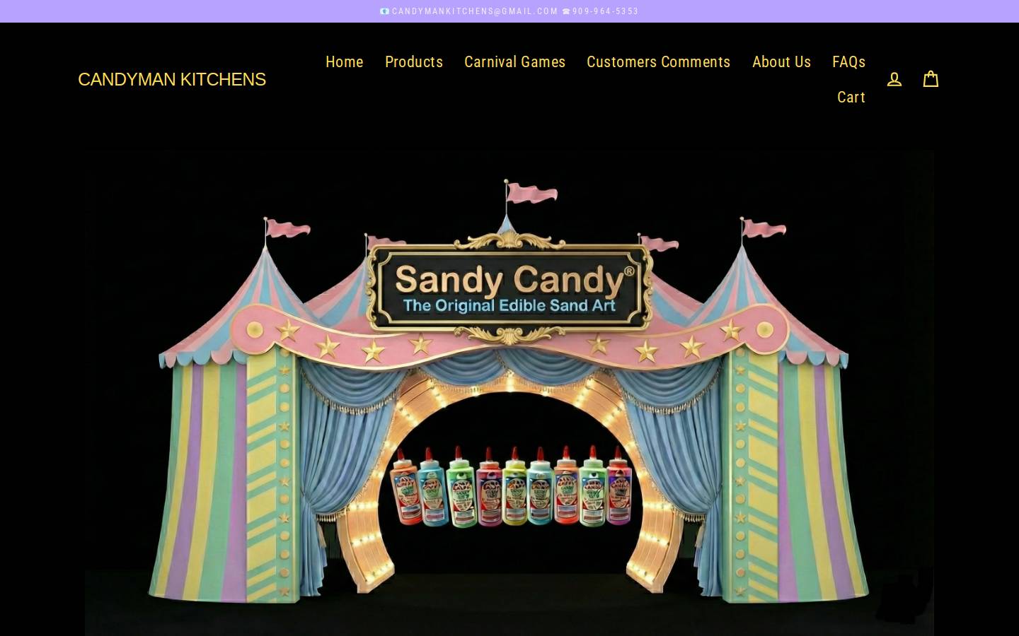 sandycandy.com homepage screenshot