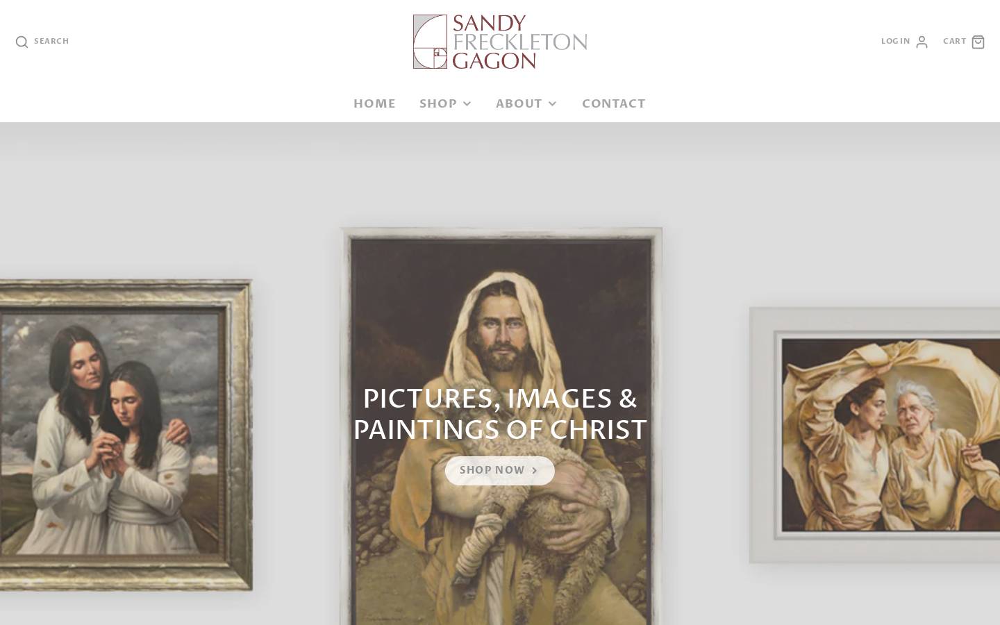 sandyfreckletongagon.com homepage screenshot