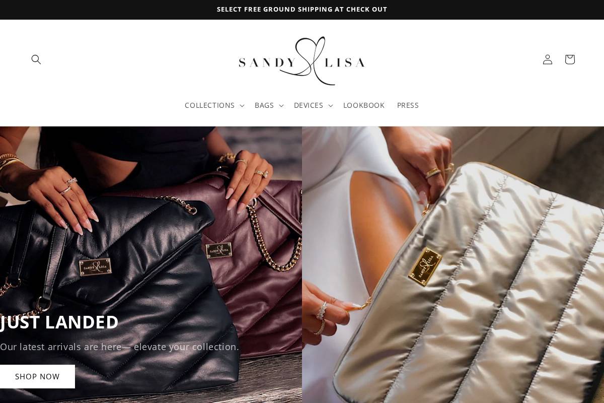 sandylisa.com homepage screenshot