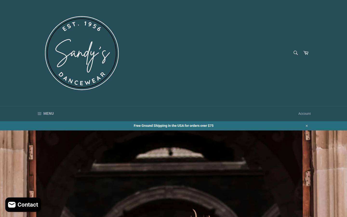 sandysdancewear.com homepage screenshot