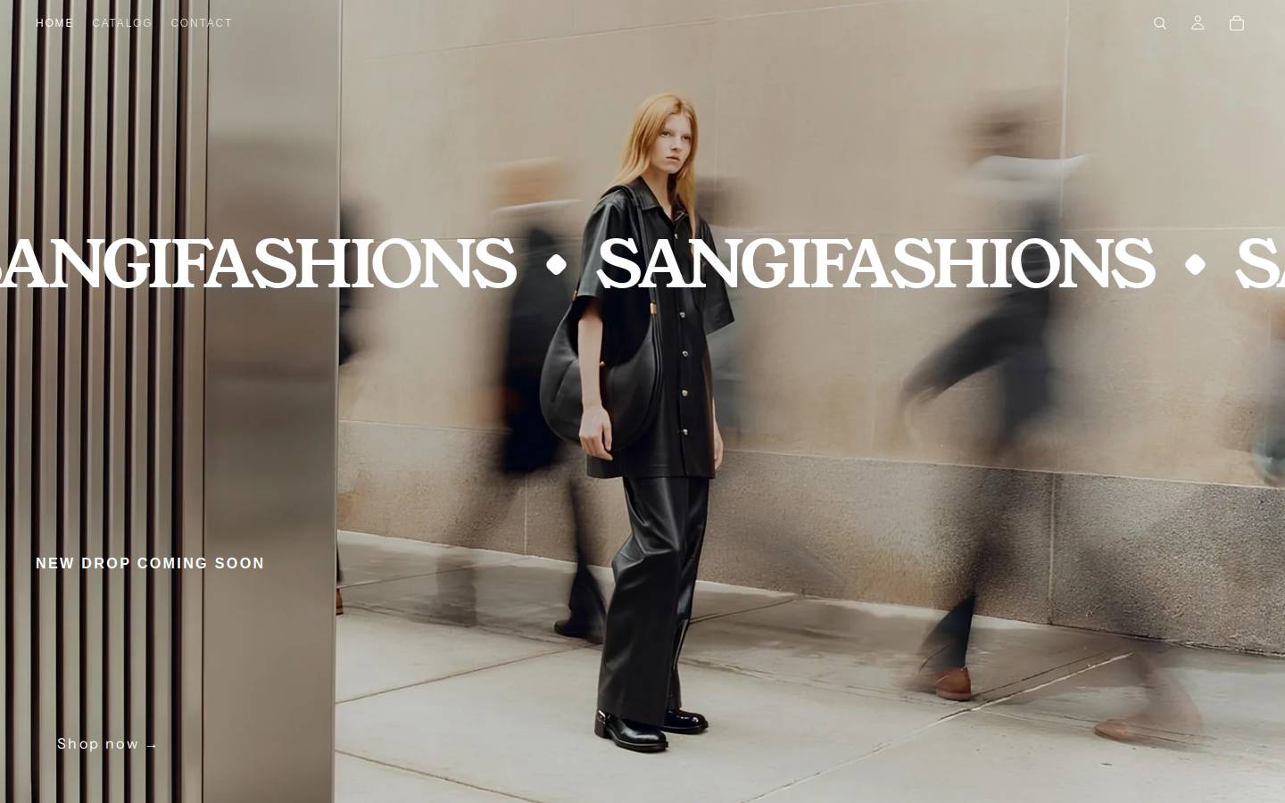 sangifashions.com homepage screenshot