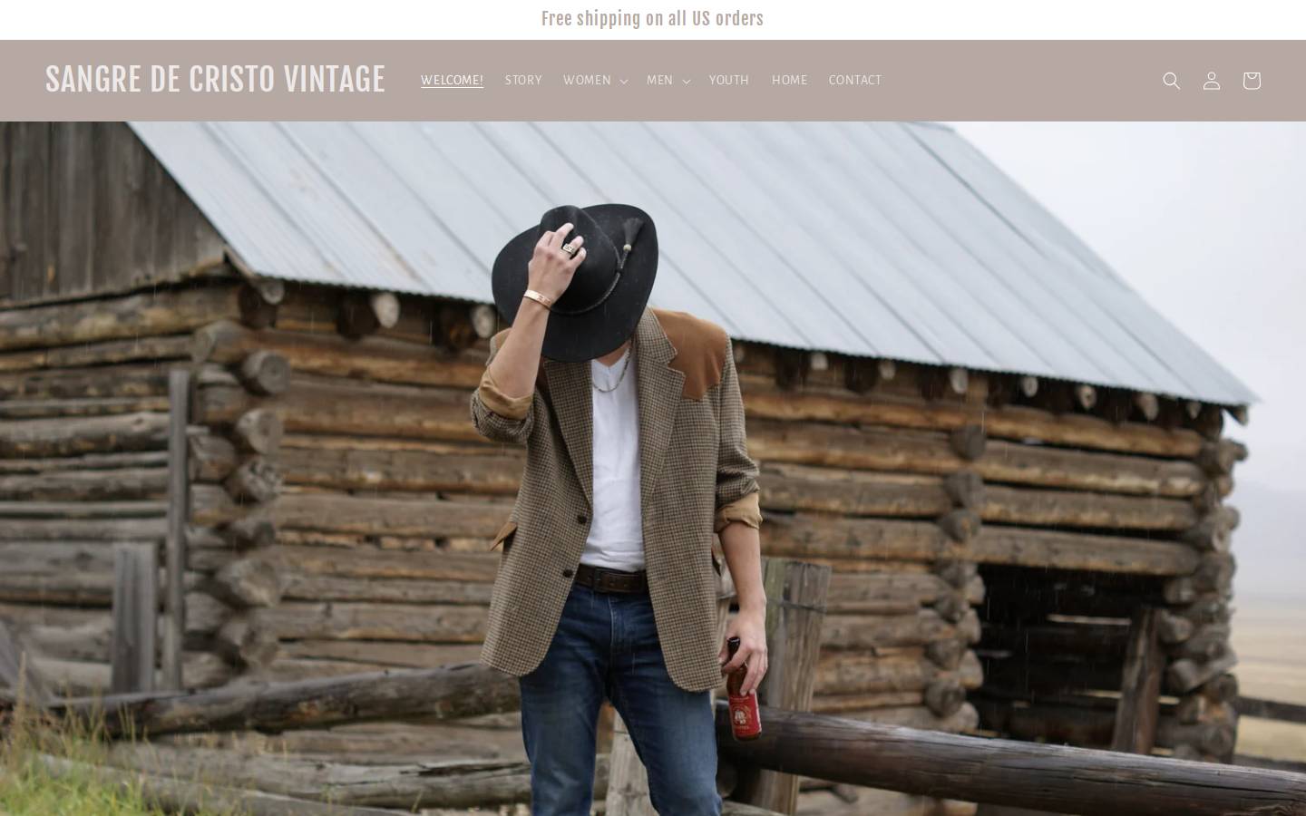sangredecristovintage.com homepage screenshot