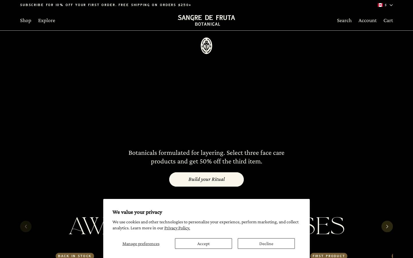 sangredefruta.com homepage screenshot