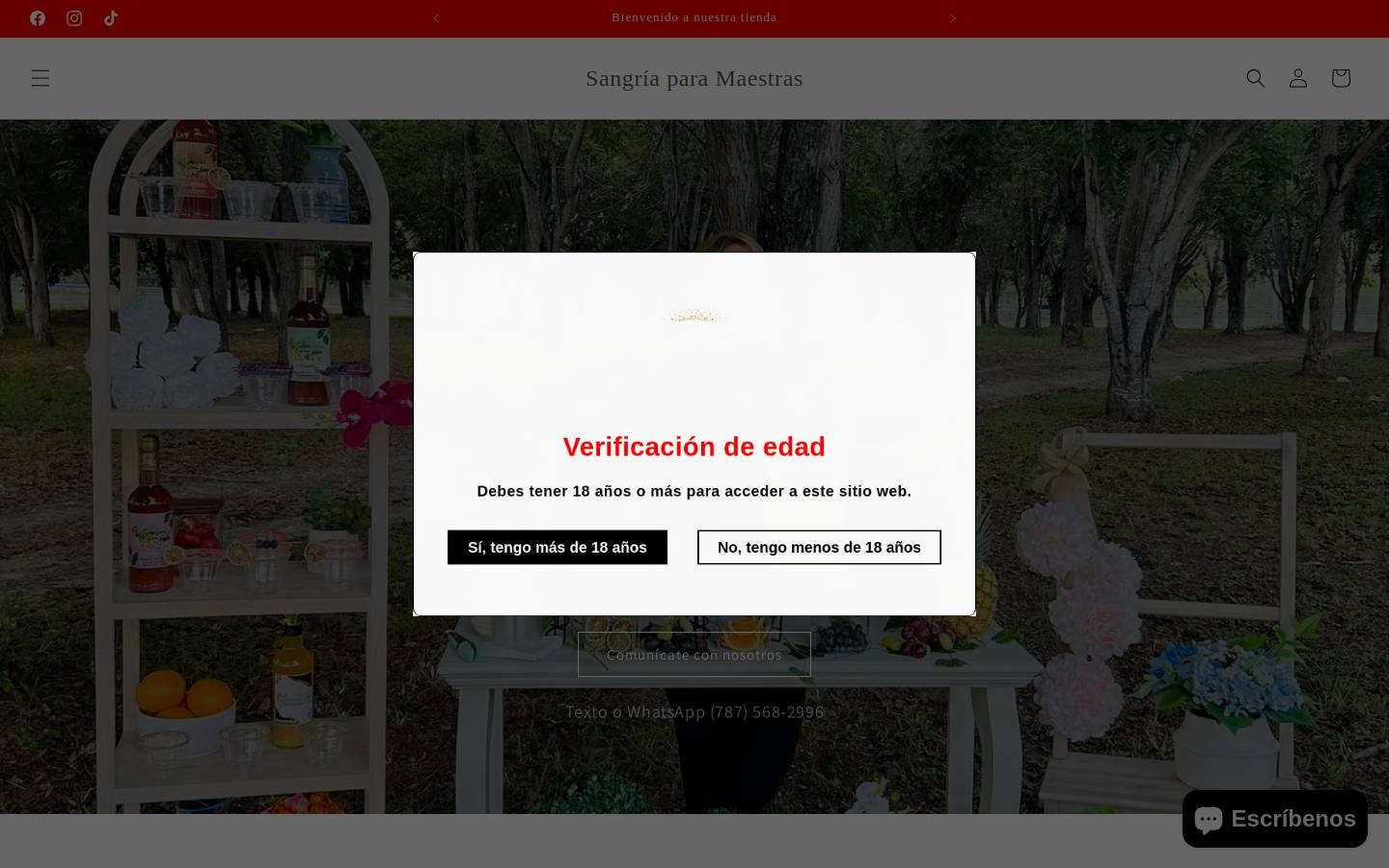 sangriaparamaestras.com homepage screenshot