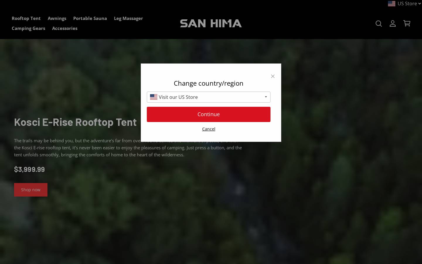 sanhima.com homepage screenshot