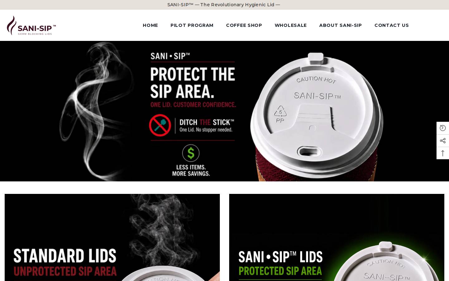 sanisipproducts.com homepage screenshot