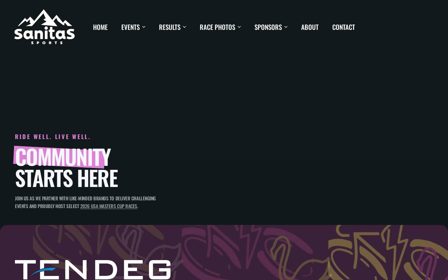 sanitassports.com homepage screenshot