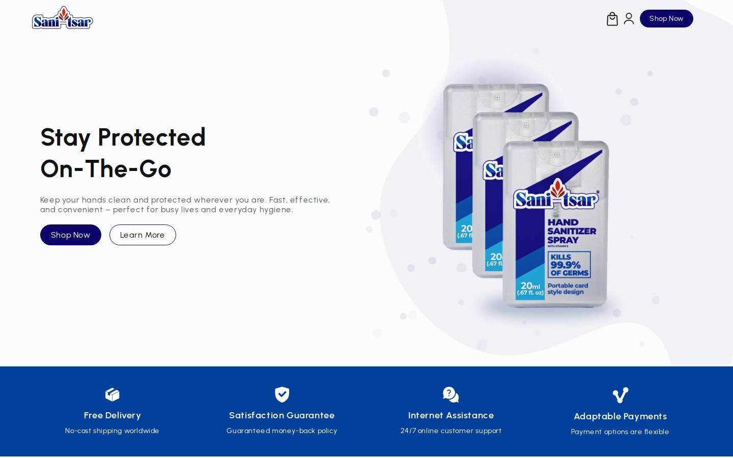 sanitsar.com homepage screenshot
