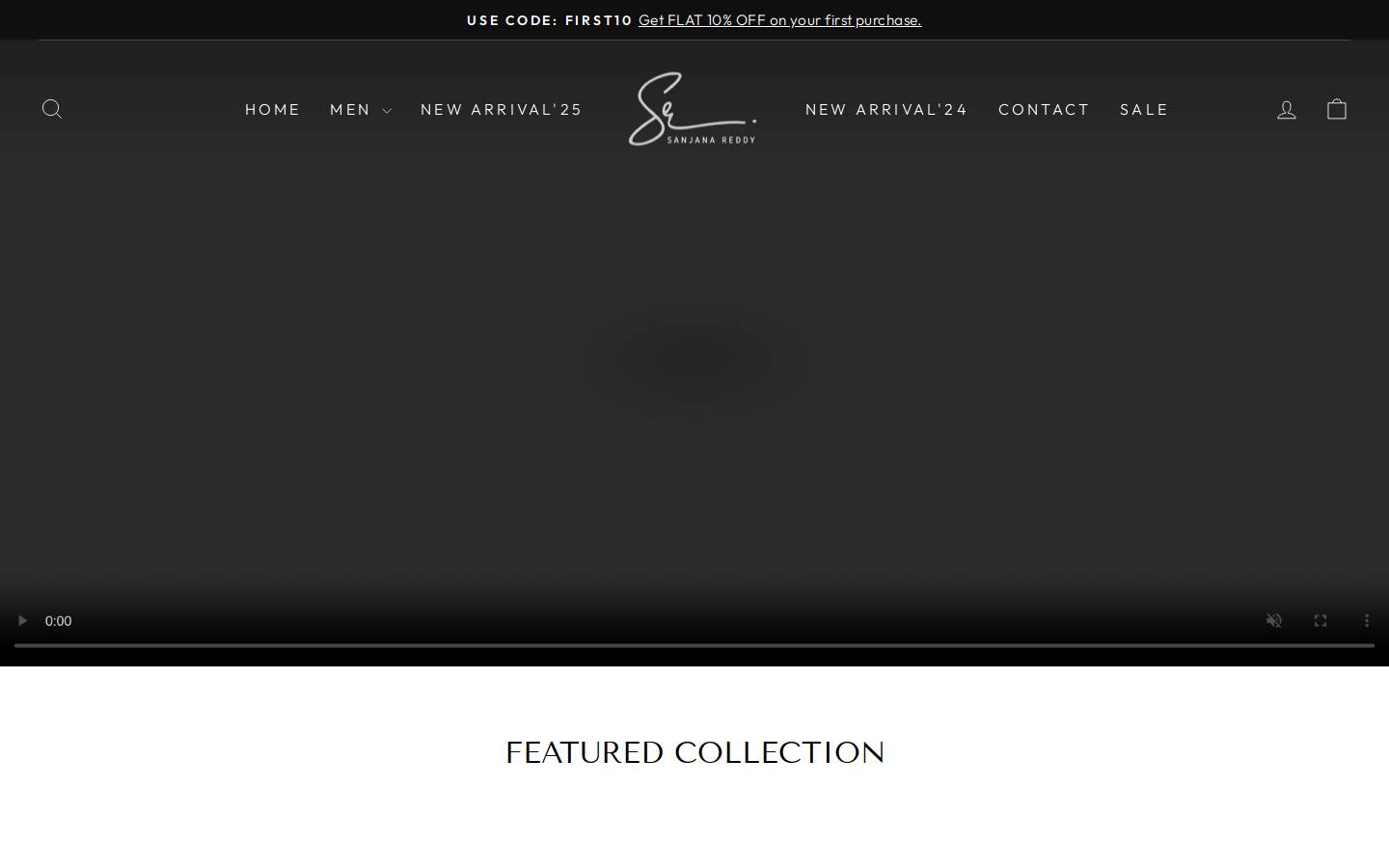 sanjanareddydesigns.com homepage screenshot