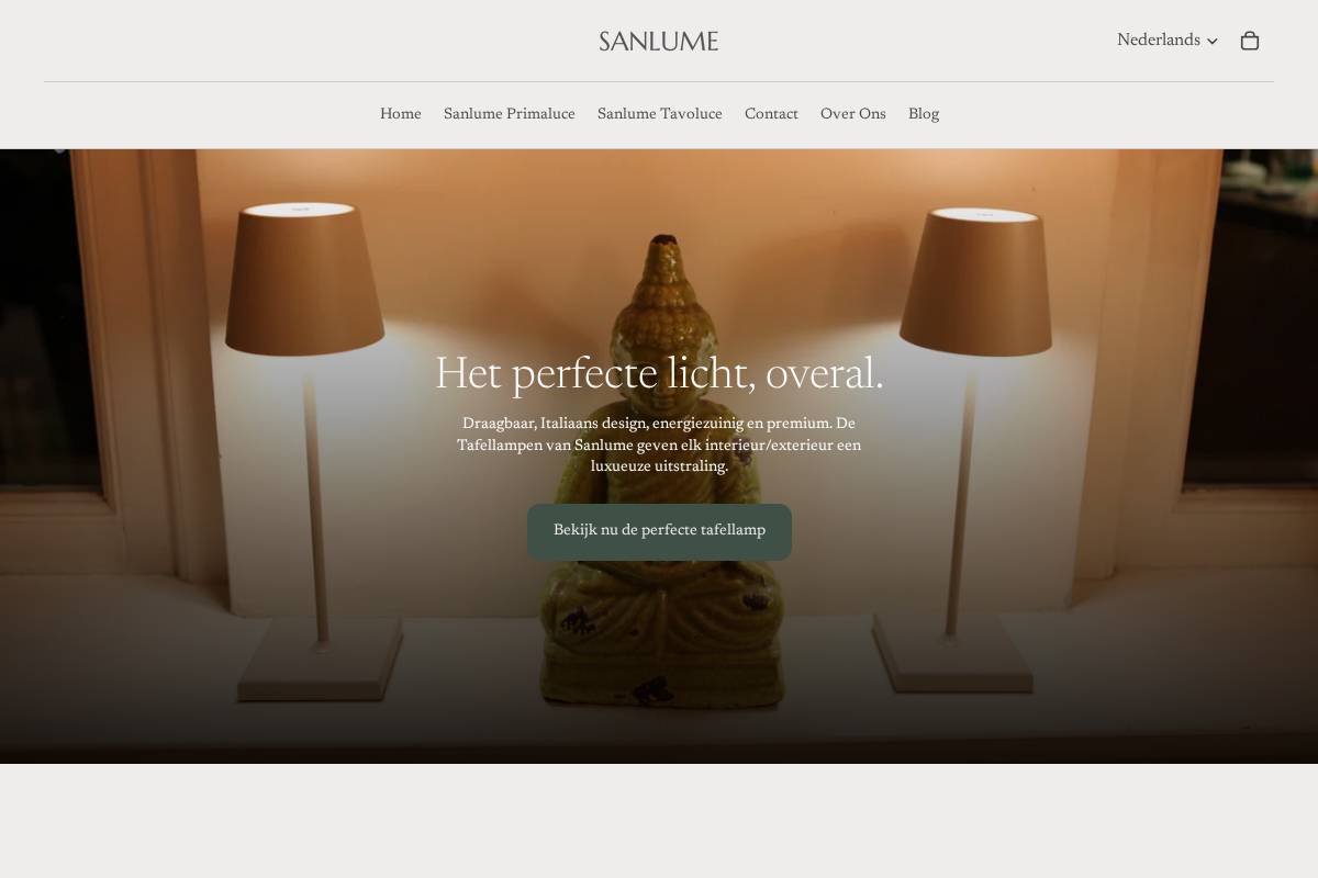 Sanlume homepage screenshot