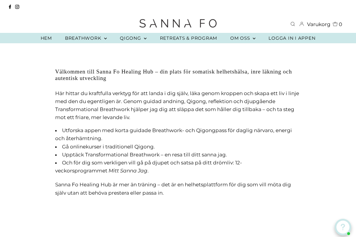 Sanna Fo homepage screenshot
