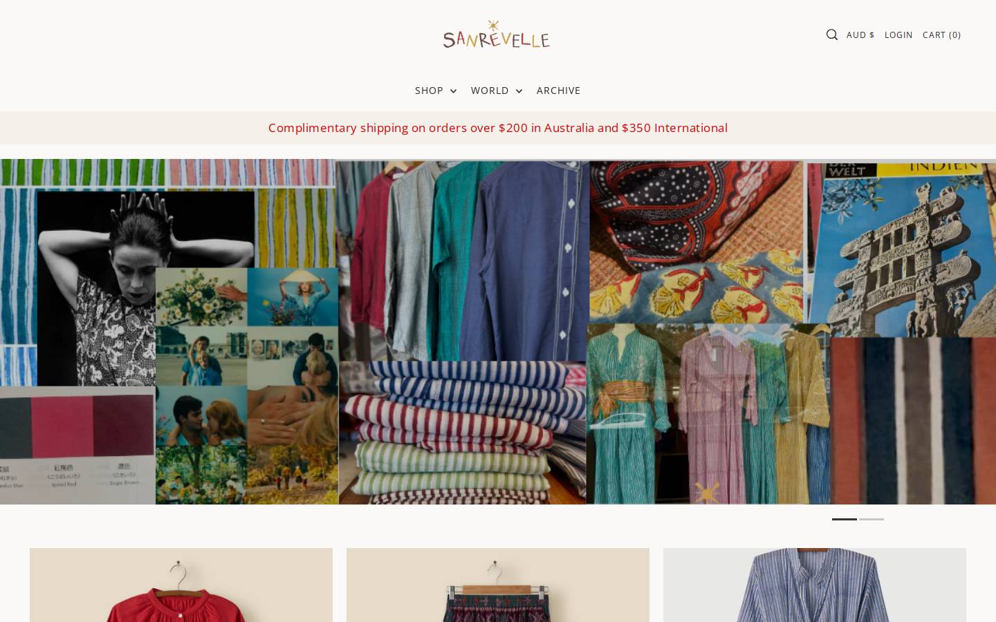 sanrevelle.com homepage screenshot