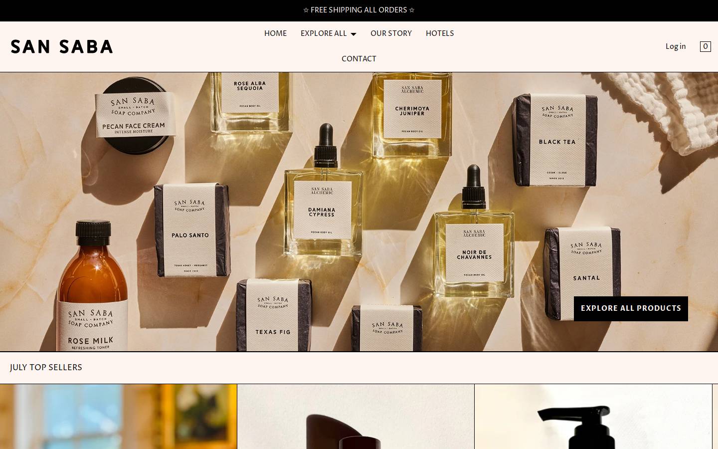 sansaba.shop homepage screenshot