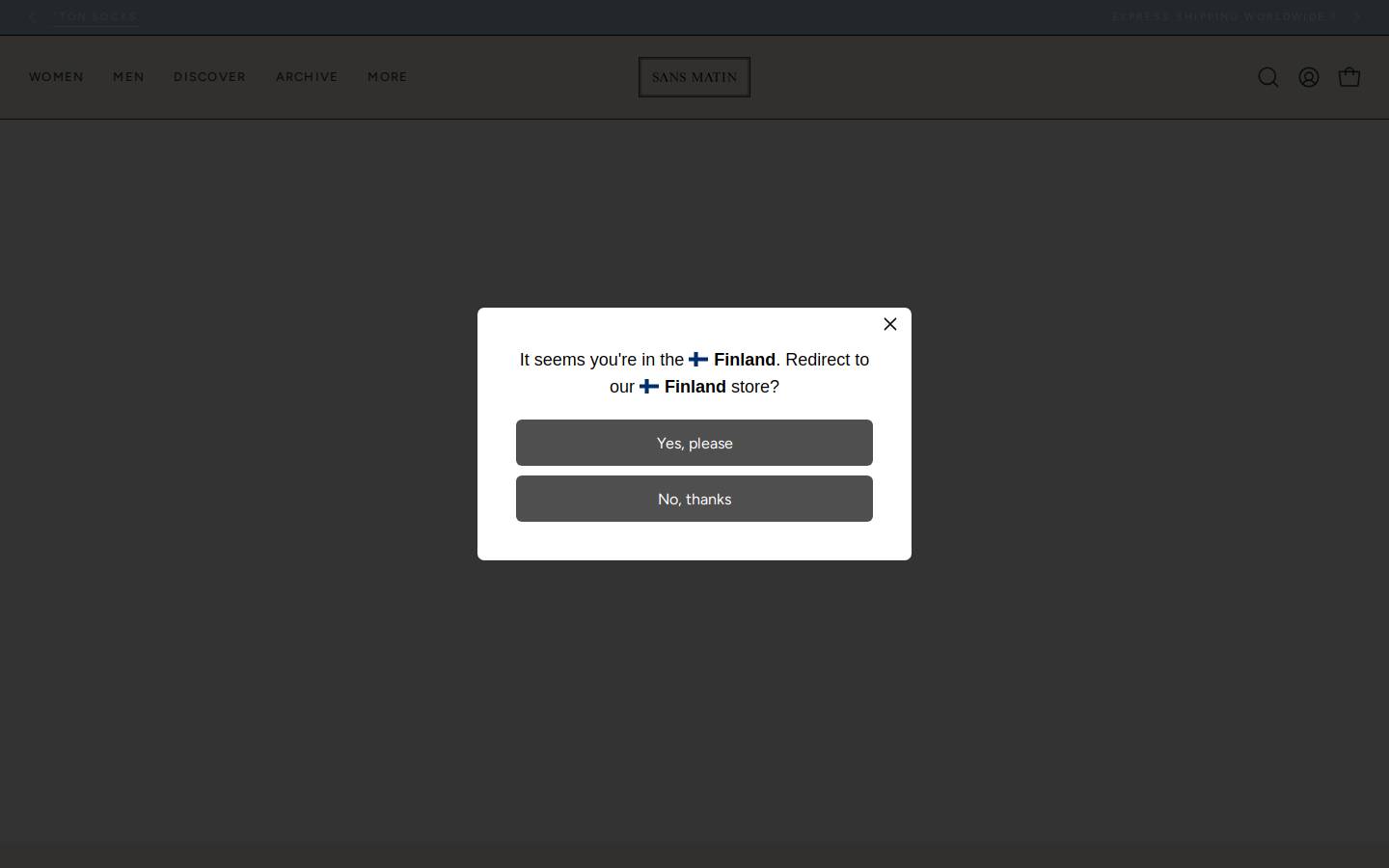 SANS MATIN homepage screenshot