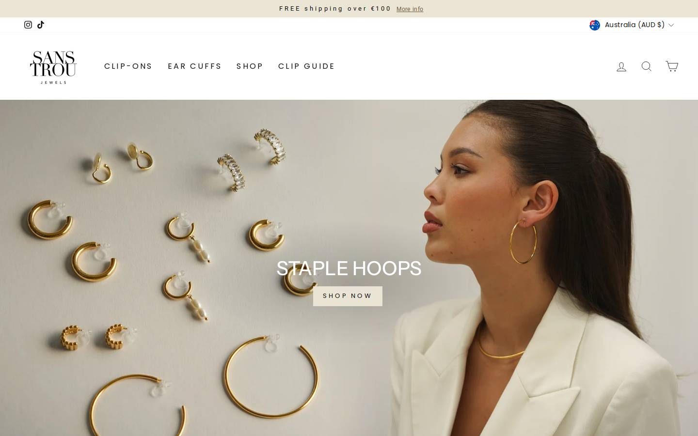 sanstrou.com homepage screenshot