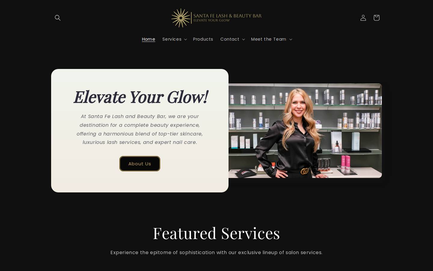 santafelashandbeautybar.com homepage screenshot