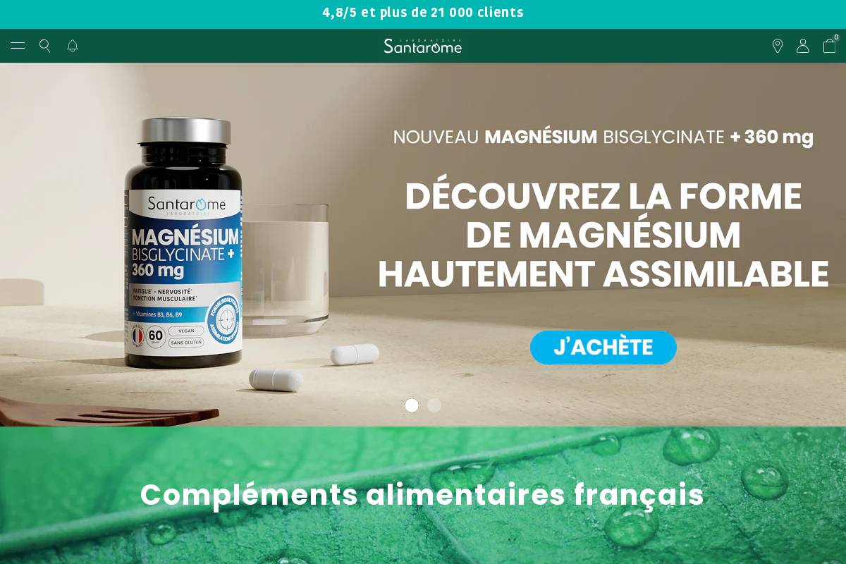 Santarome homepage screenshot