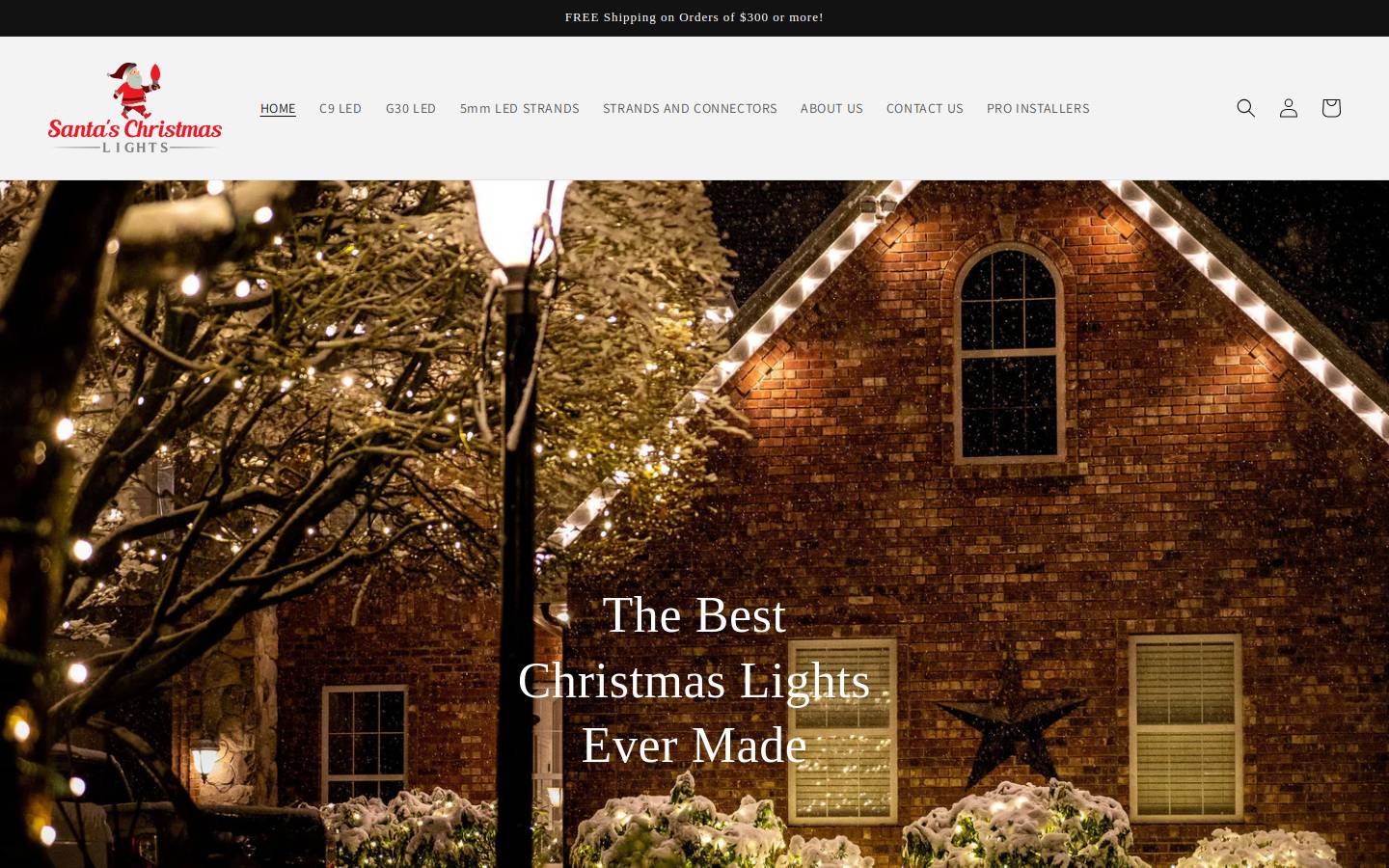 santaschristmaslights.ca homepage screenshot