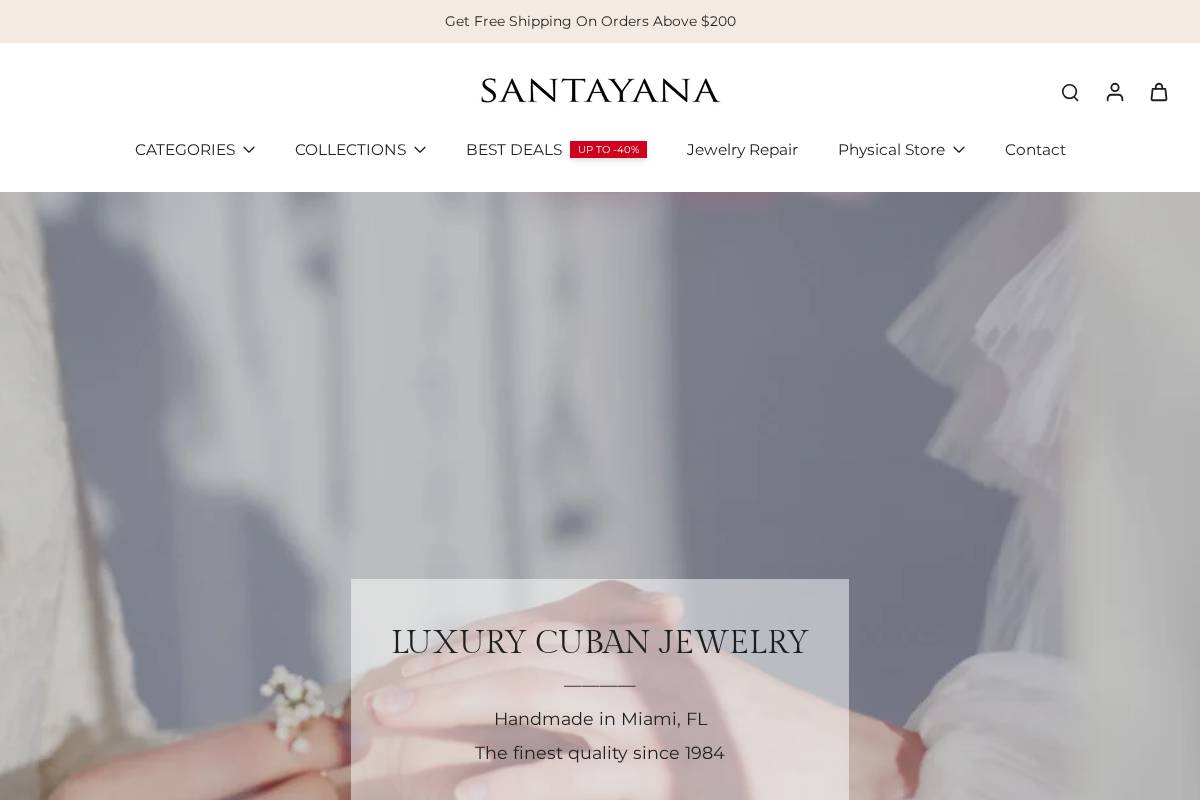 santayana.com homepage screenshot