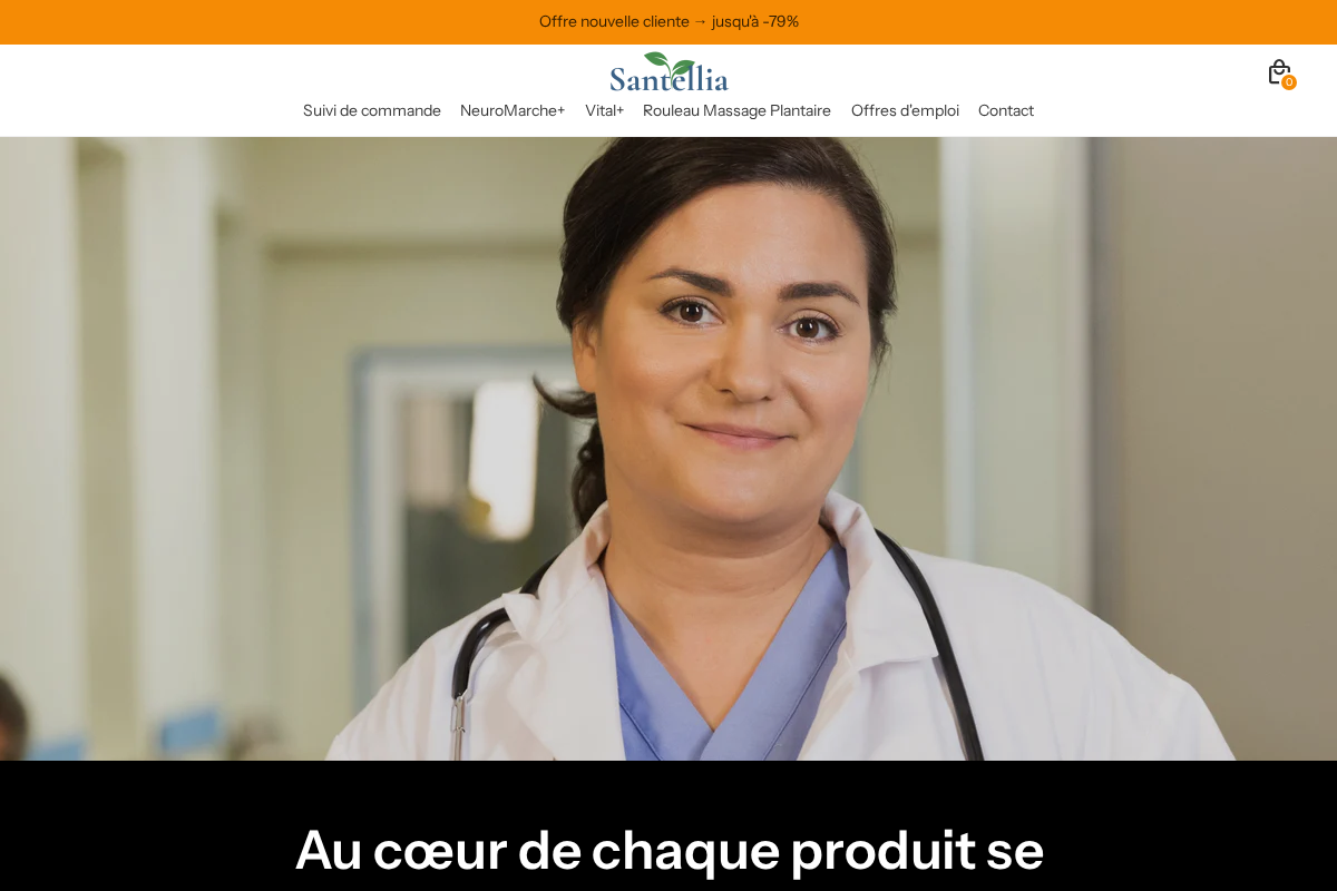 Santellia homepage screenshot