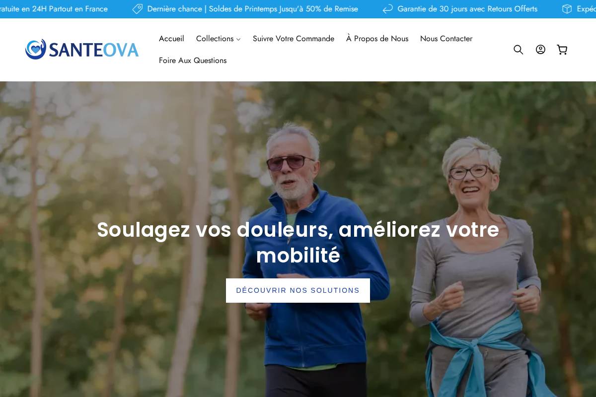 santeova.com homepage screenshot