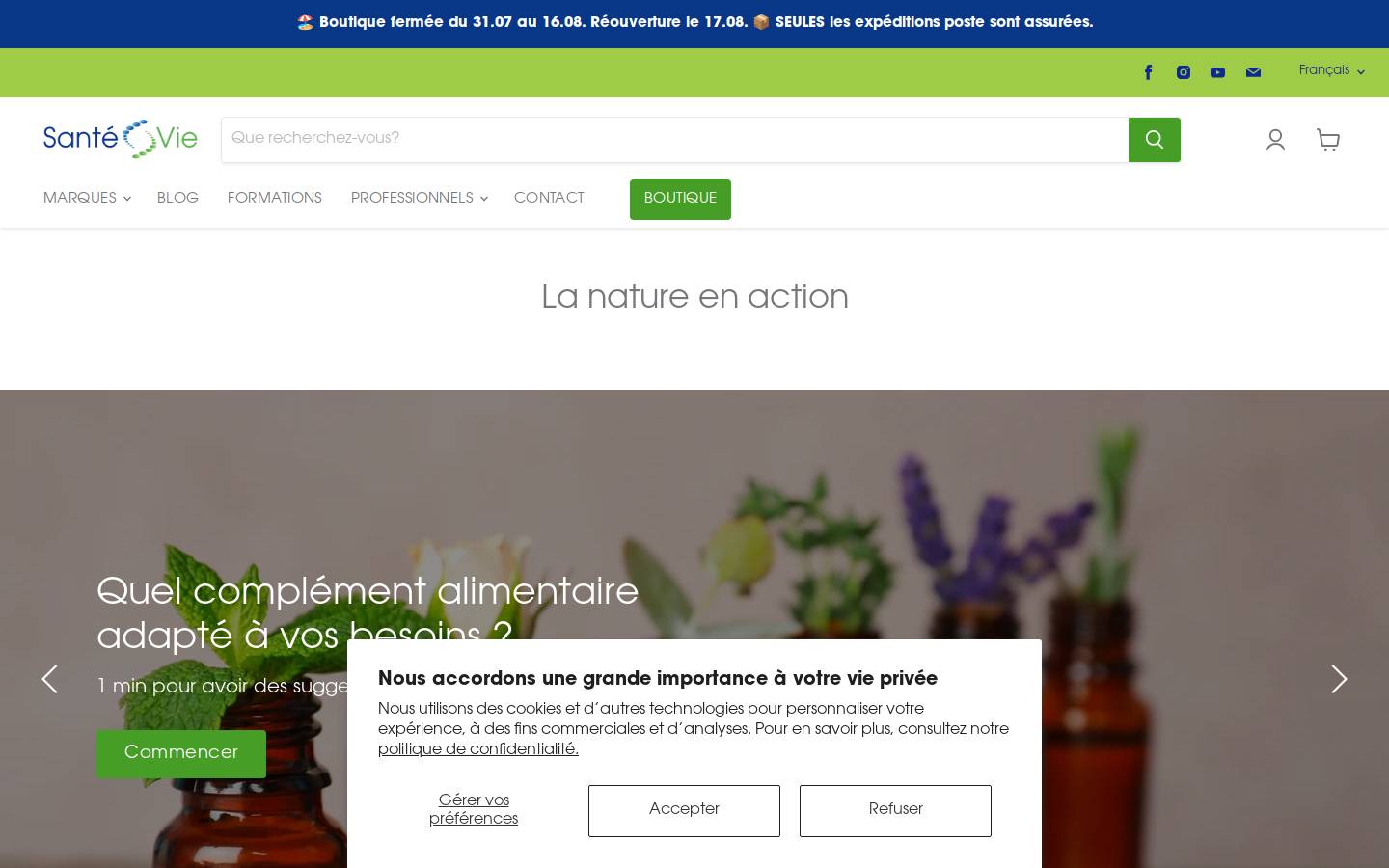santevie.ch homepage screenshot