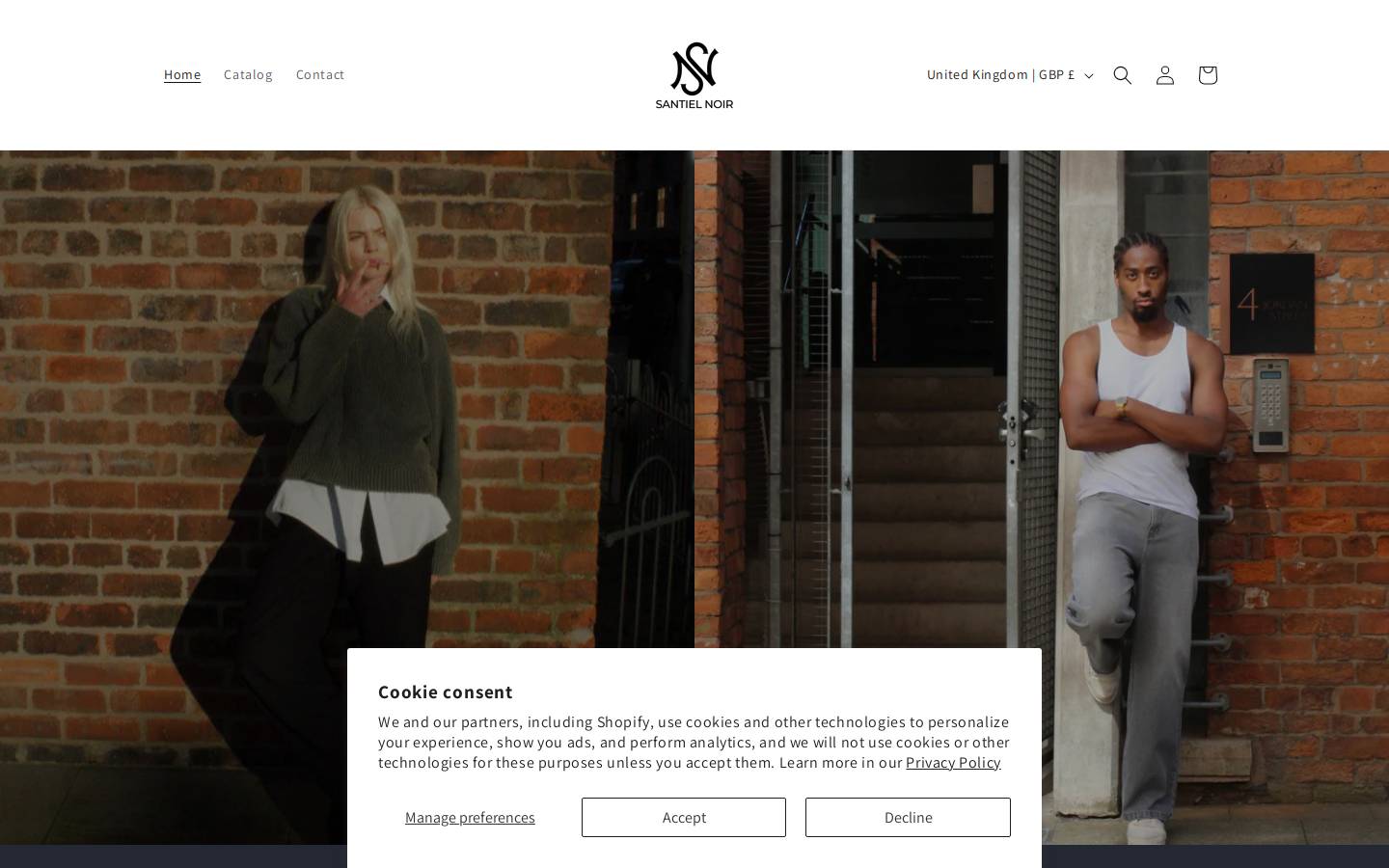 santielnoir.com homepage screenshot