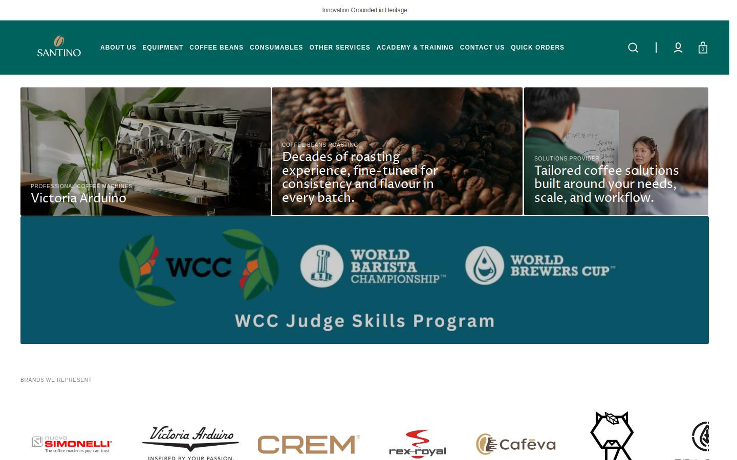 santino.com.sg homepage screenshot