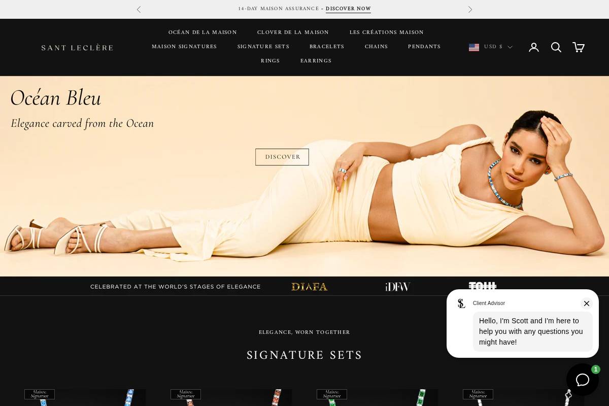 SANT LECLÈRE homepage screenshot