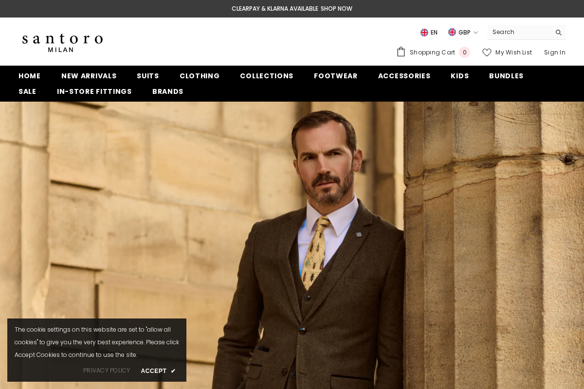 Santoromilan homepage screenshot