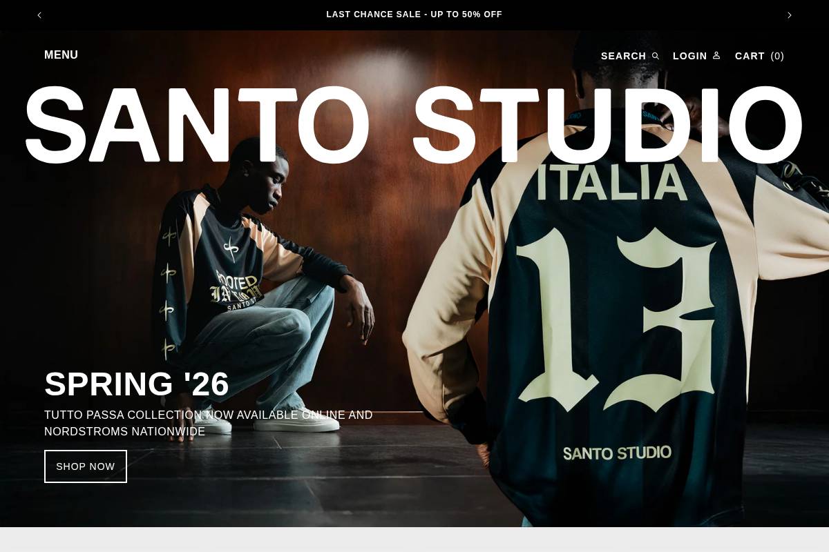 santostudio.com homepage screenshot