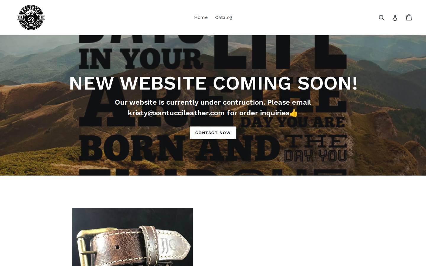 santuccileather.com homepage screenshot