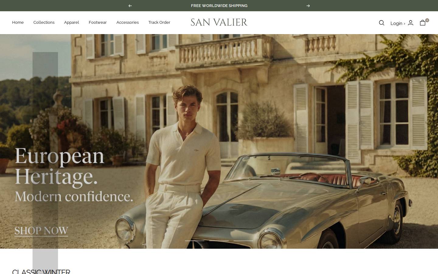 Sanvalier homepage screenshot