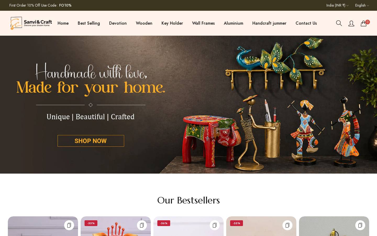sanviandcraft.com homepage screenshot