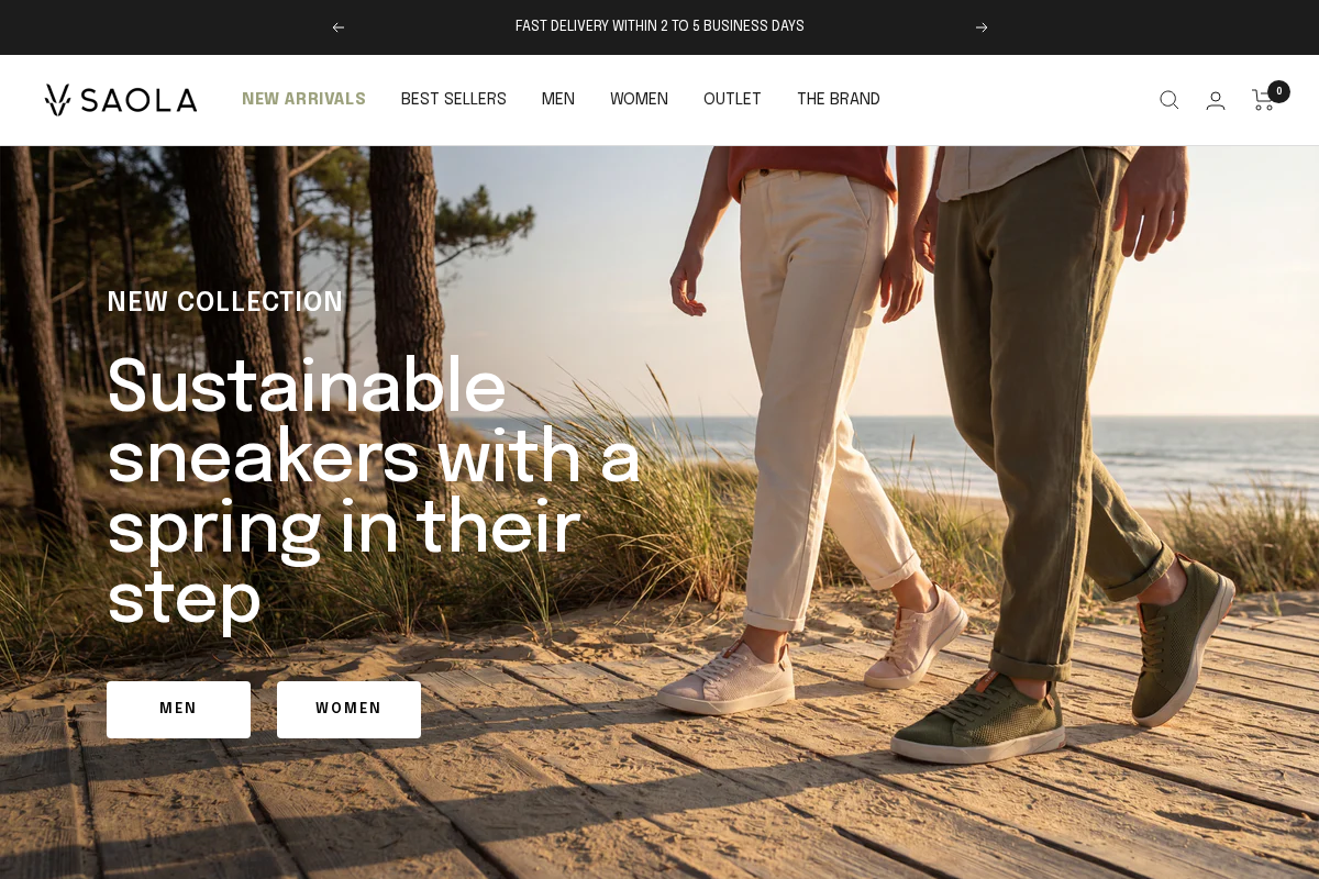 Saola homepage screenshot