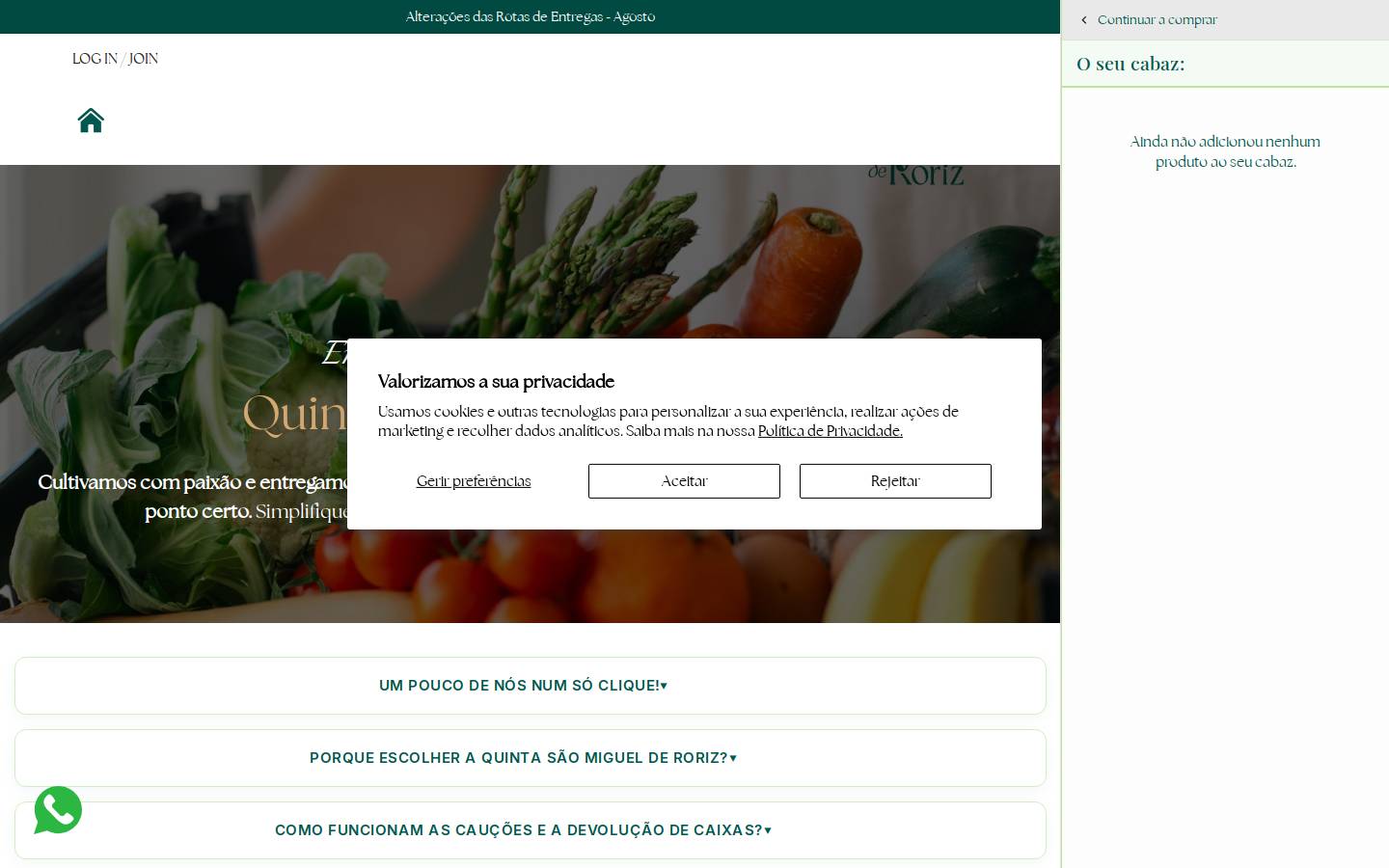 saomiguelderoriz.pt homepage screenshot
