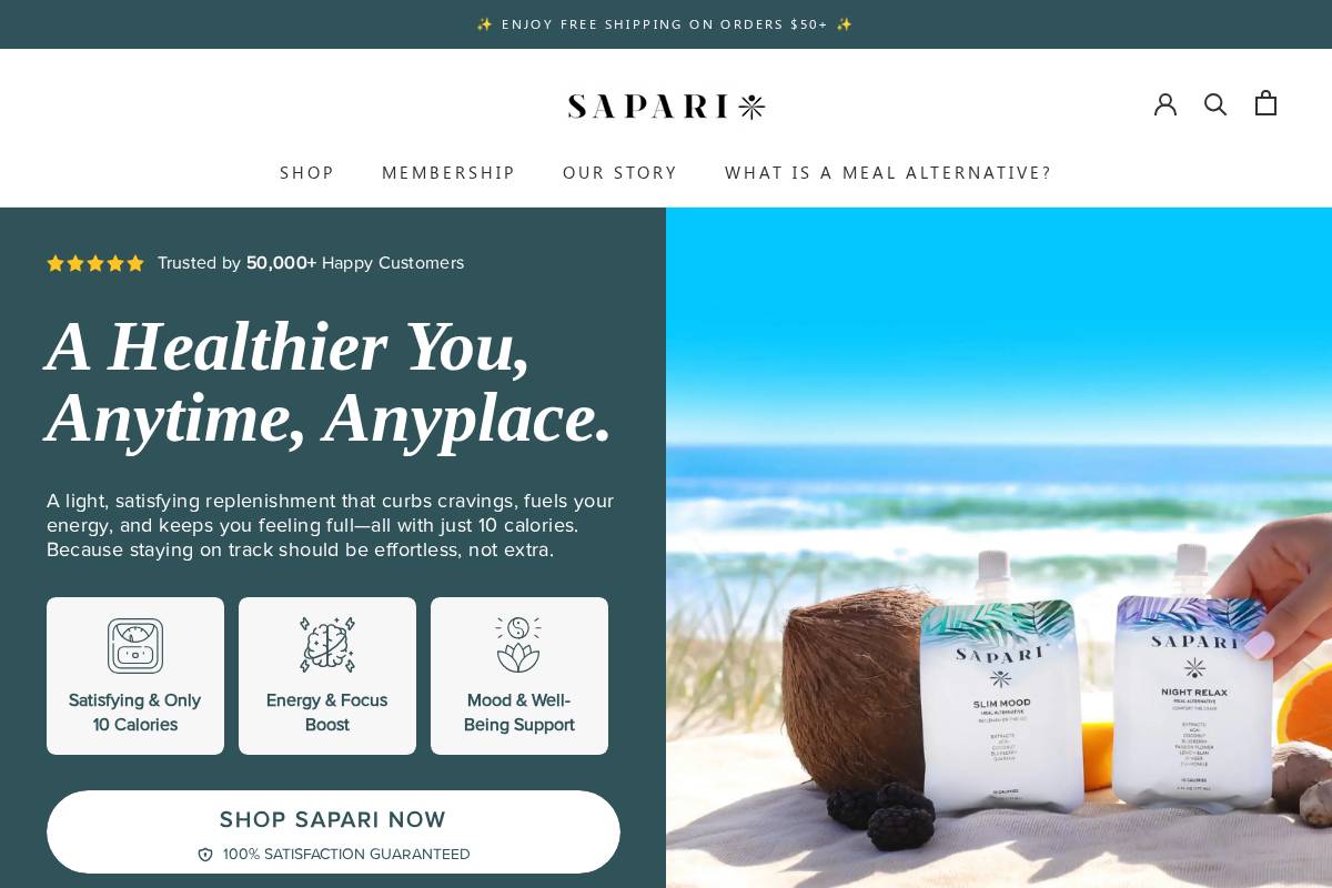 sapari.com homepage screenshot