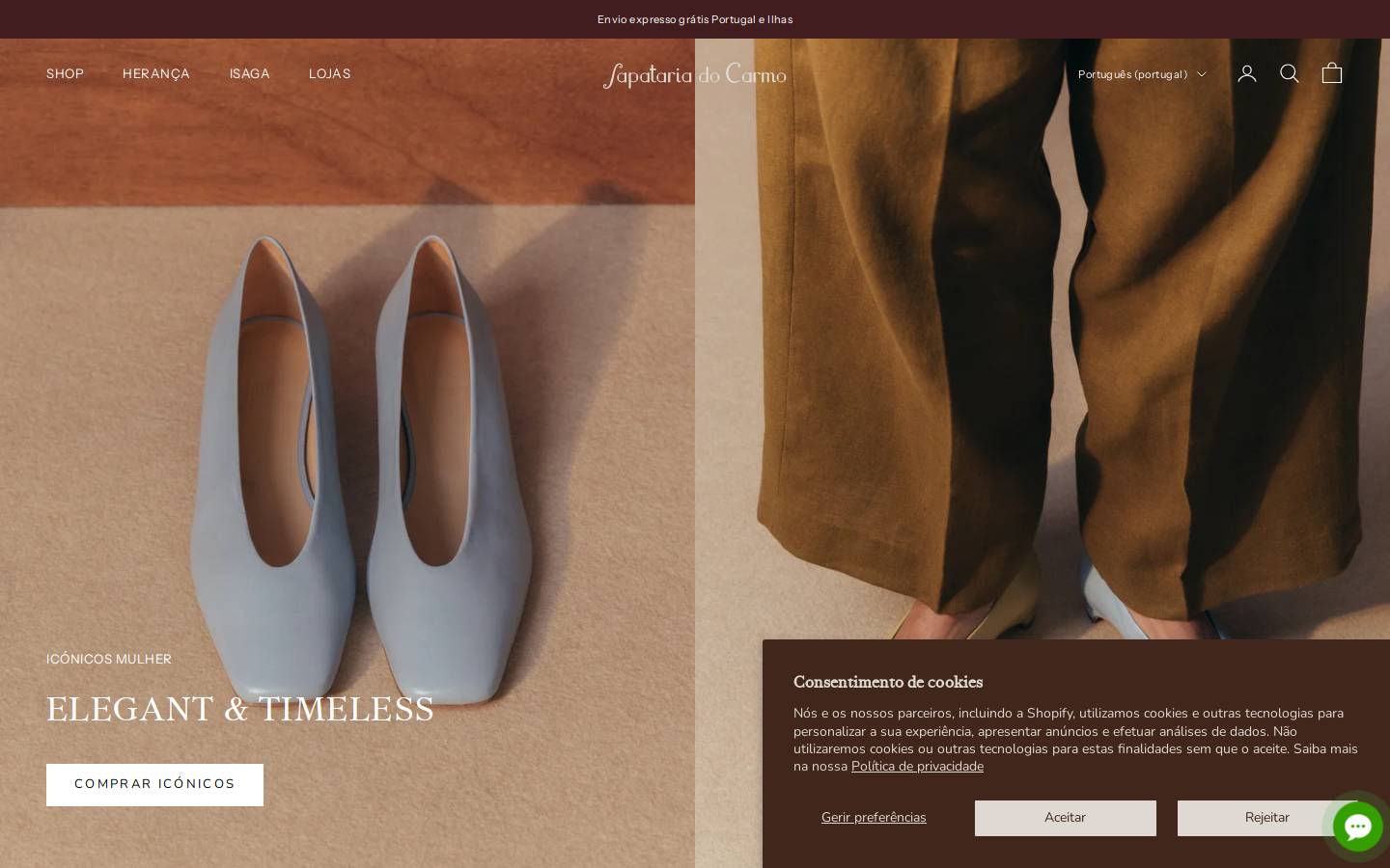 sapatariadocarmo.com homepage screenshot