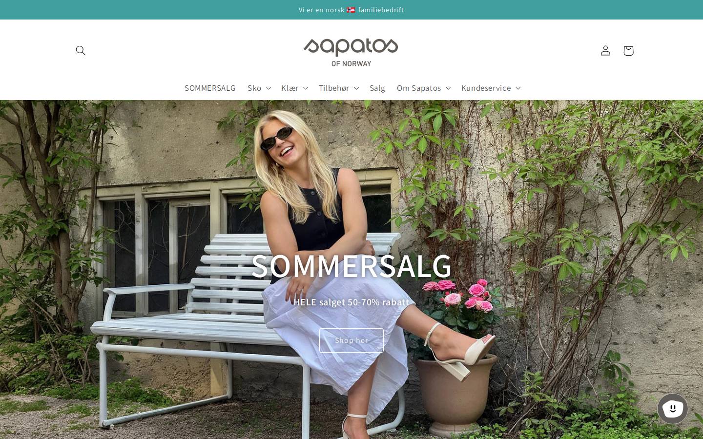 Sapatos AS homepage screenshot