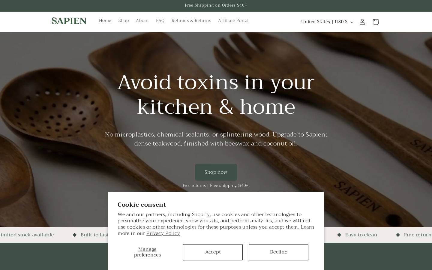 sapienrituals.com homepage screenshot